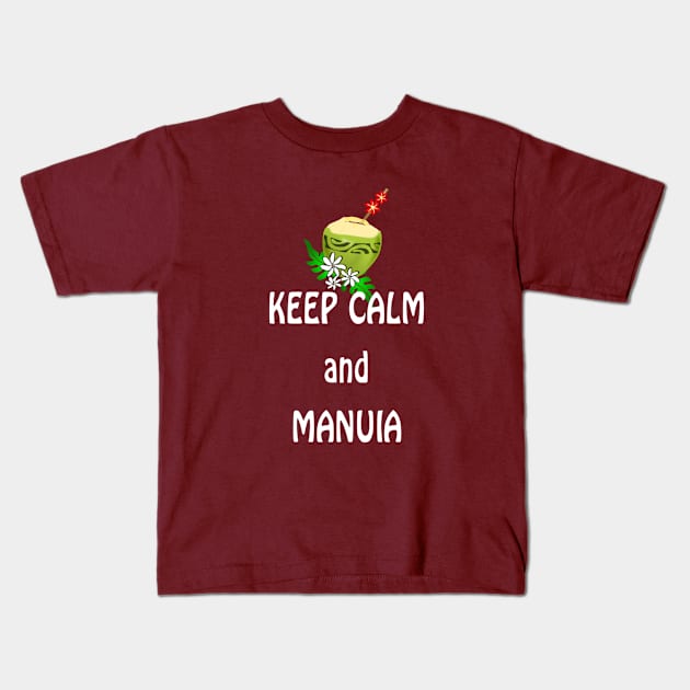 MANUIA (White) Kids T-Shirt by Nesian TAHITI